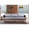 Armen Living Sienna Outdoor Eucalyptus Sofa in Teak Finish with Gray Cushions LCSISOWDTK - alternate 8